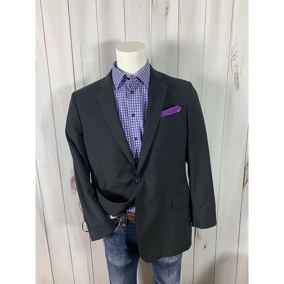 Brooks Brothers Explorer Fitzgerald Fit Mens 44R Blazer Sport Coat Jacket Gray - Picture 2 of 16